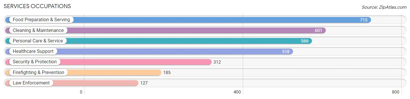 Services Occupations in Zip Code 22980