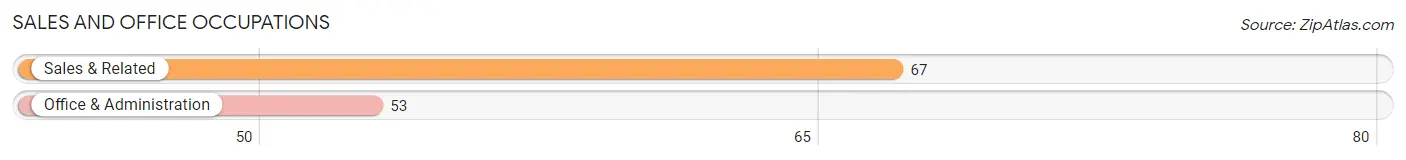 Sales and Office Occupations in Zip Code 23038
