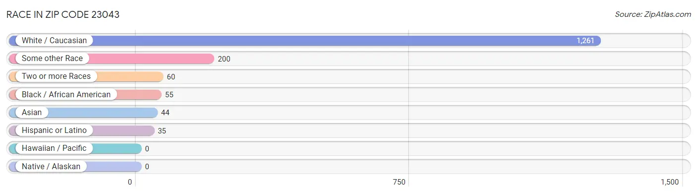 Race in Zip Code 23043