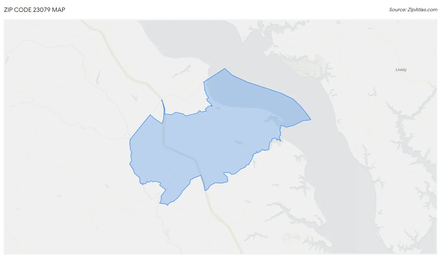 Zip Code 23079 Map