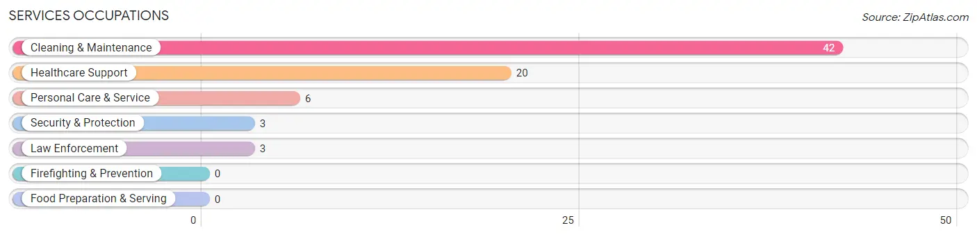 Services Occupations in Zip Code 23123