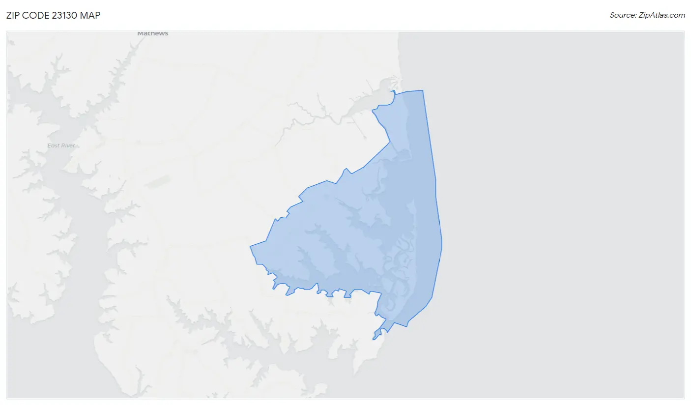 Zip Code 23130 Map