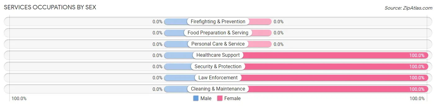 Services Occupations by Sex in Zip Code 23153