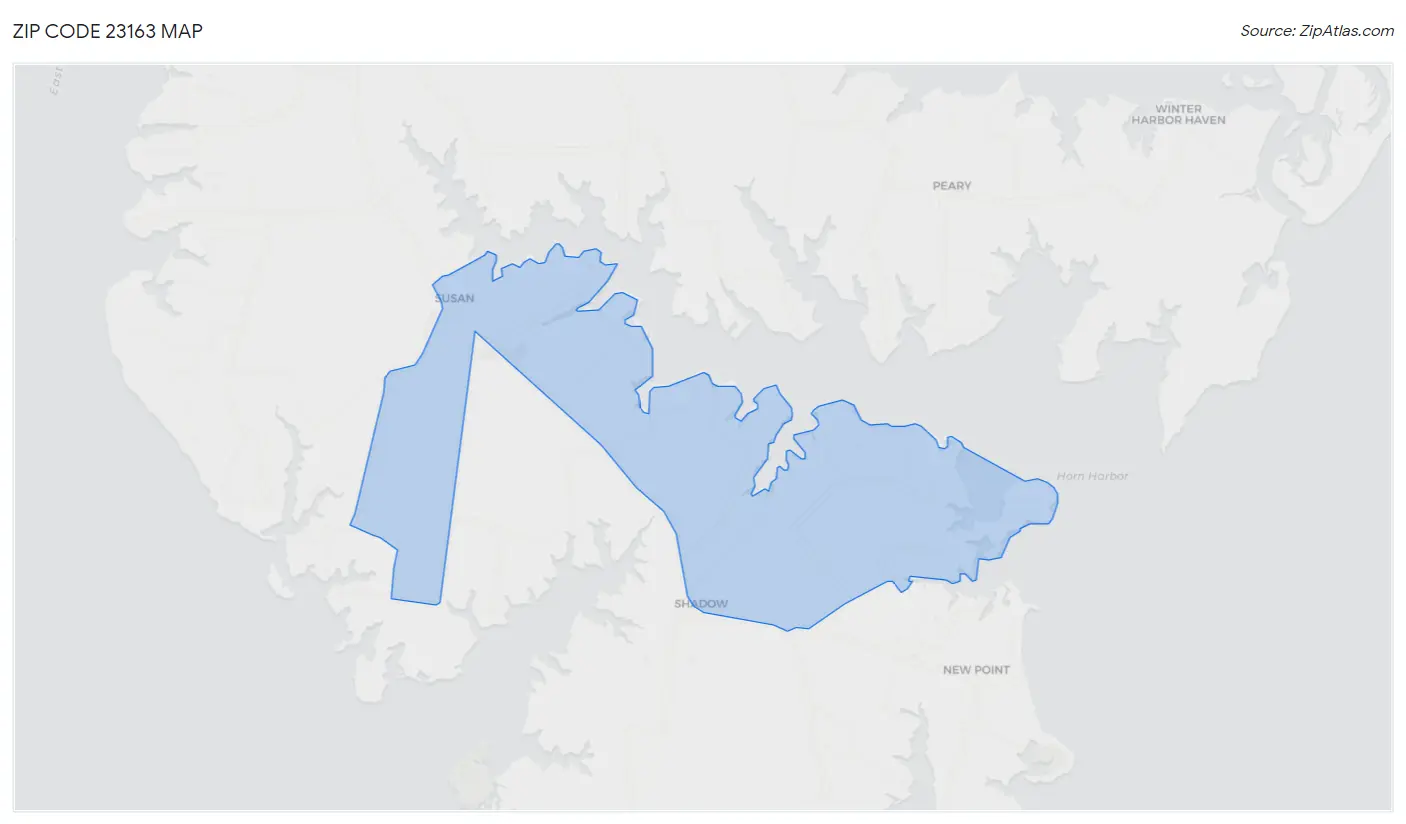 Zip Code 23163 Map