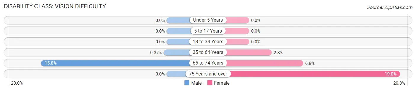 Disability in Zip Code 23181: <span>Vision Difficulty</span>