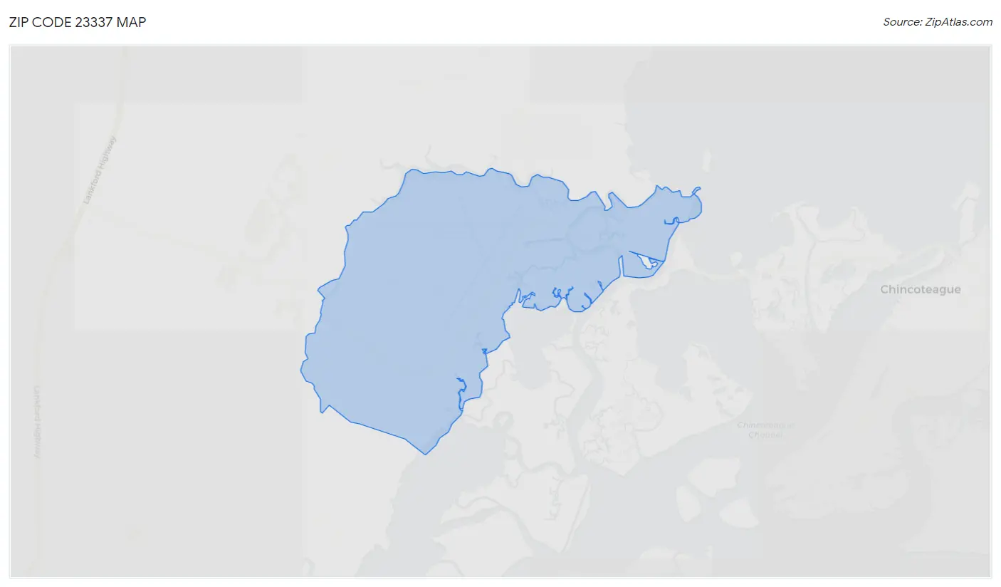 Zip Code 23337 Map