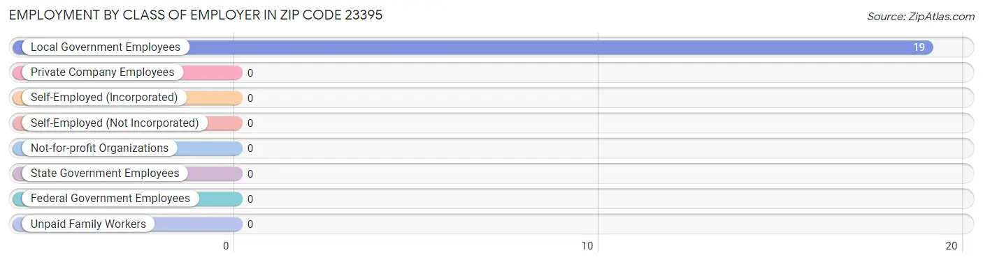 Employment by Class of Employer in Zip Code 23395