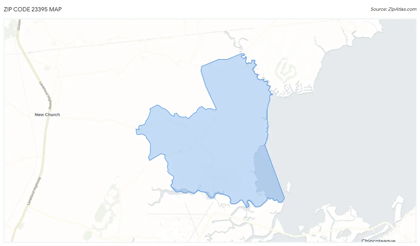 Zip Code 23395 Map