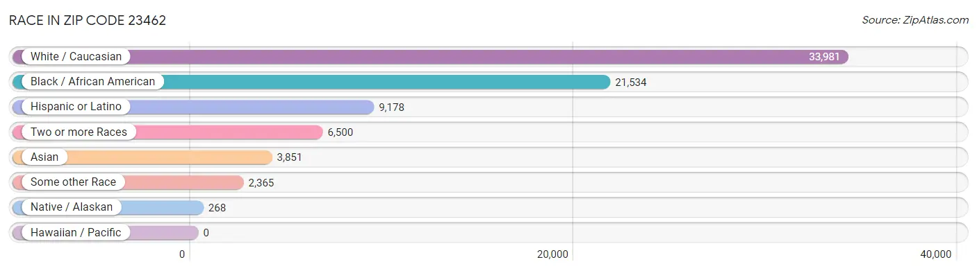 Race in Zip Code 23462
