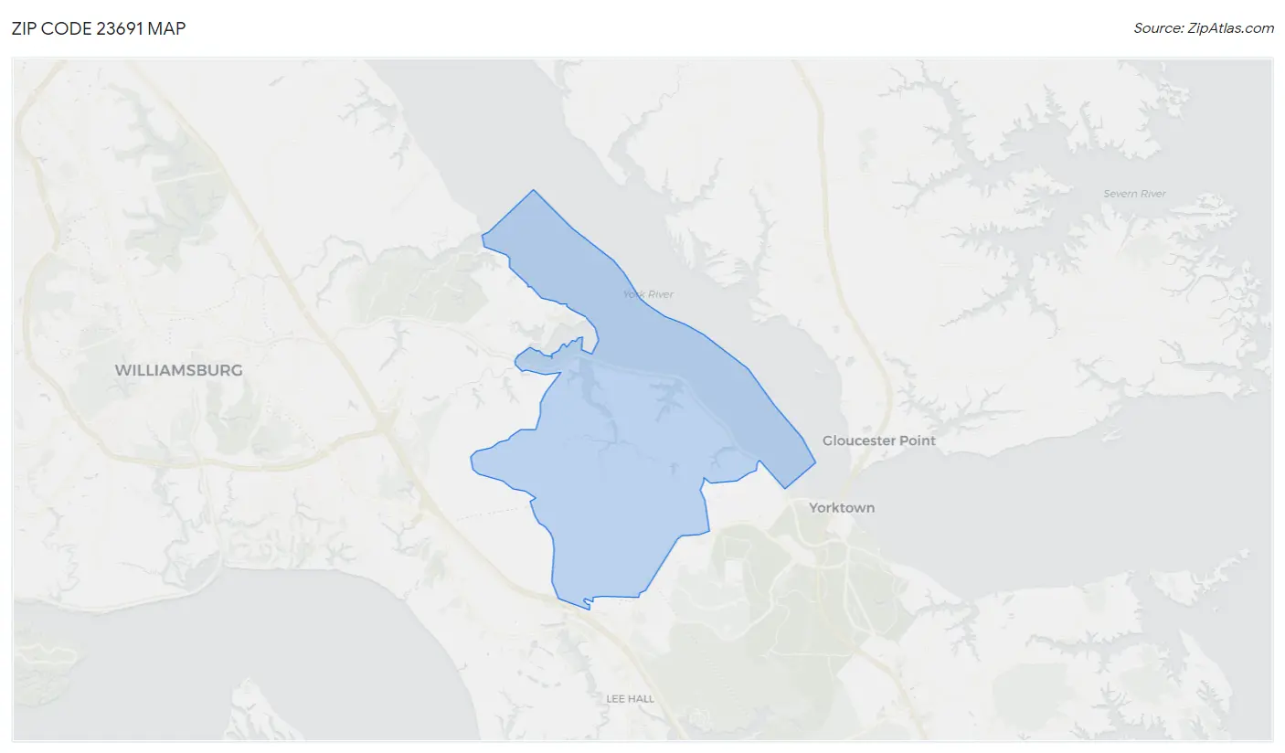 Zip Code 23691 Map