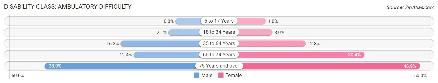 Disability in Zip Code 23704: <span>Ambulatory Difficulty</span>