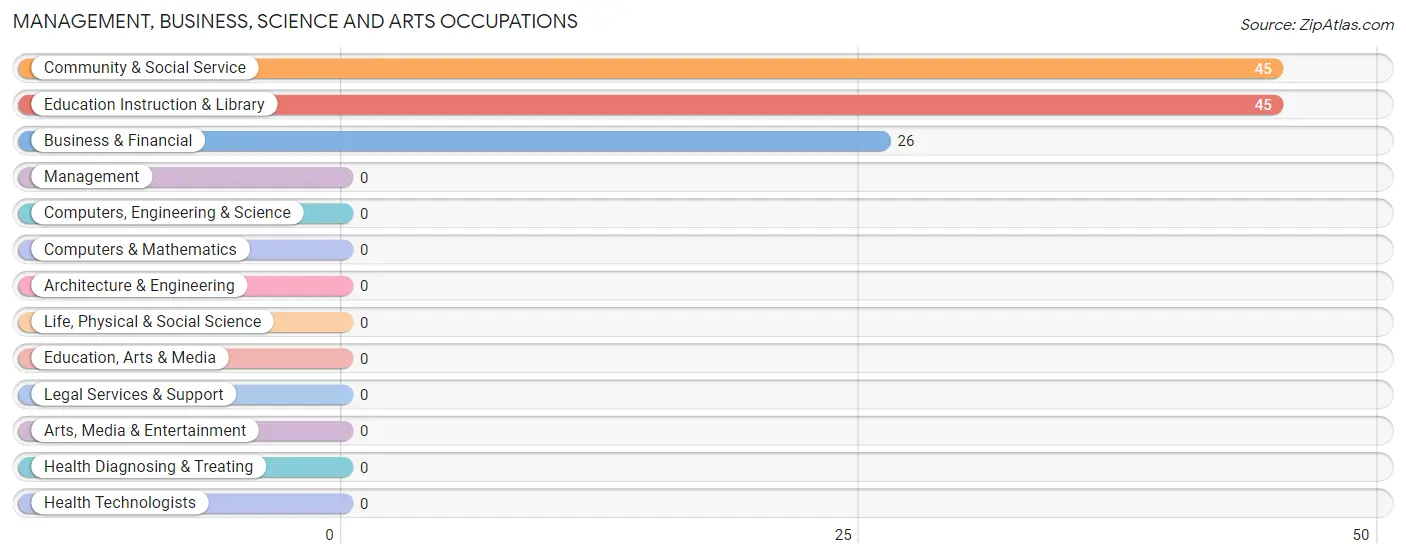 Management, Business, Science and Arts Occupations in Zip Code 23887