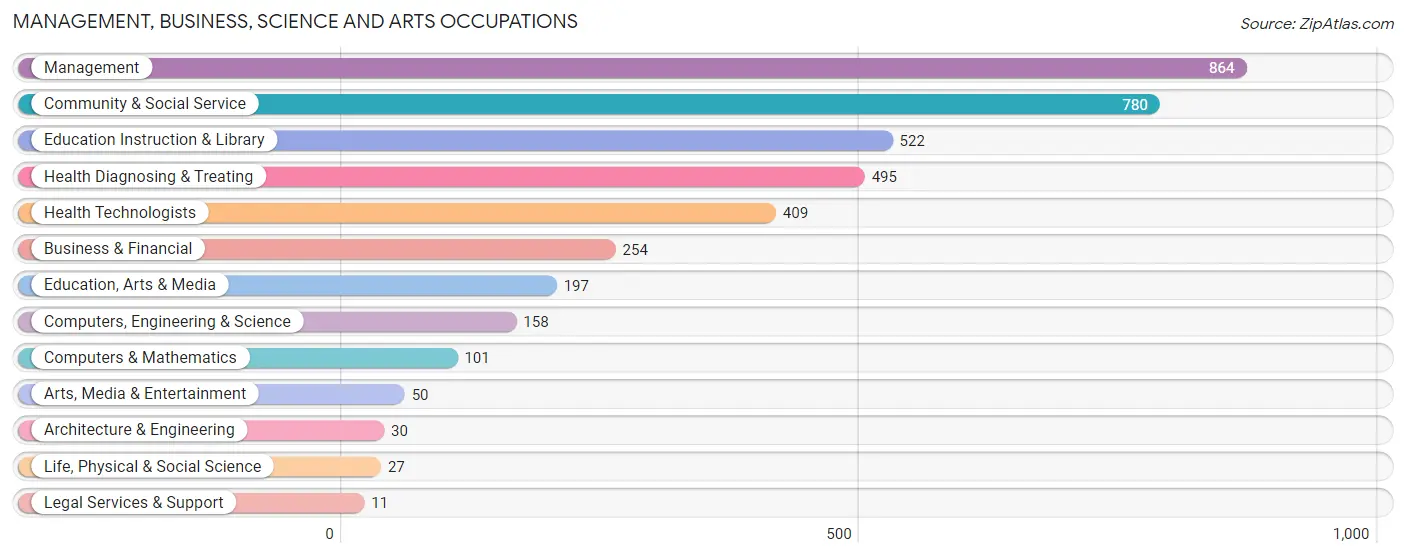 Management, Business, Science and Arts Occupations in Zip Code 23901