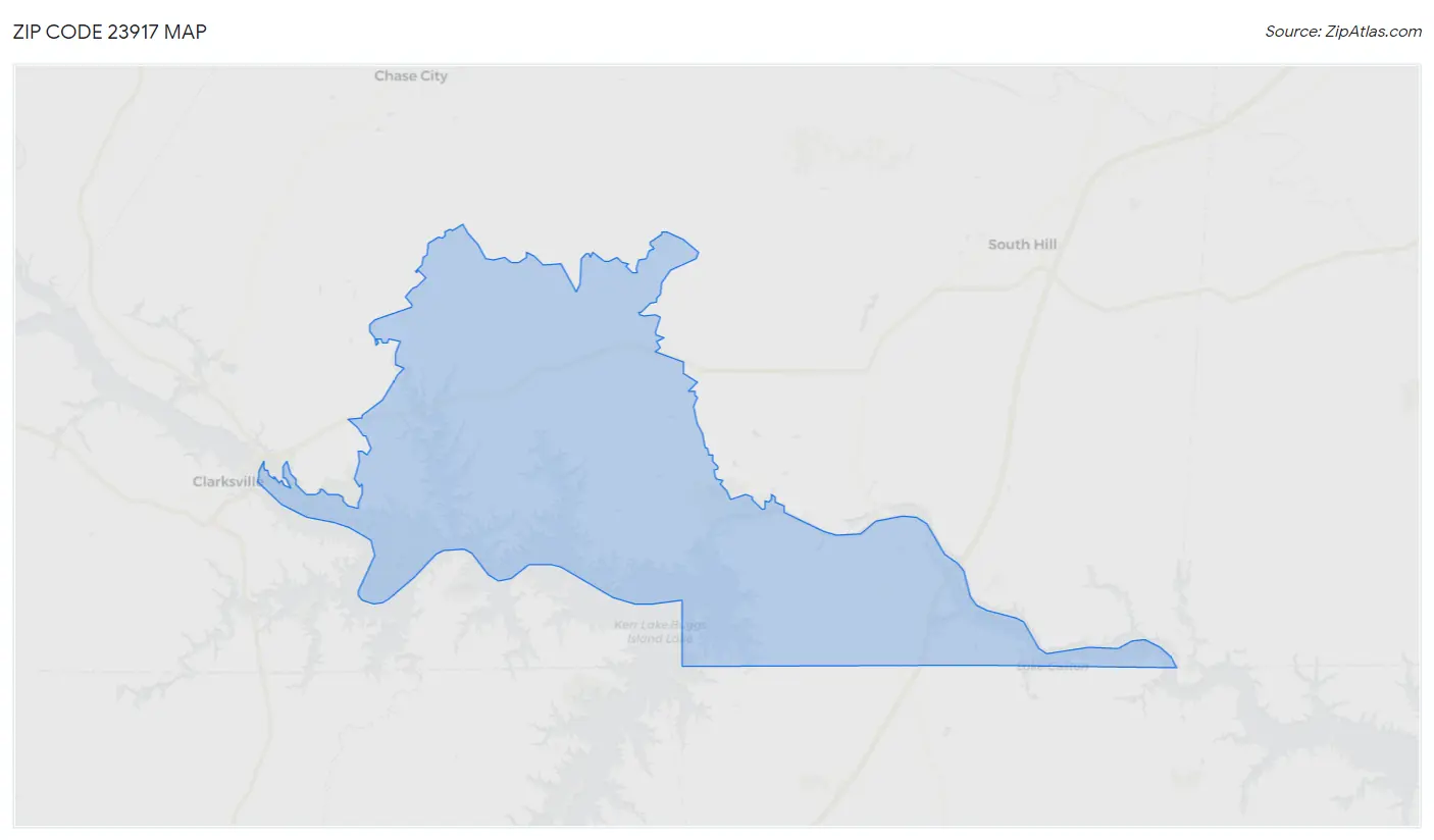 Zip Code 23917 Map