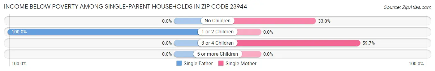 Income Below Poverty Among Single-Parent Households in Zip Code 23944