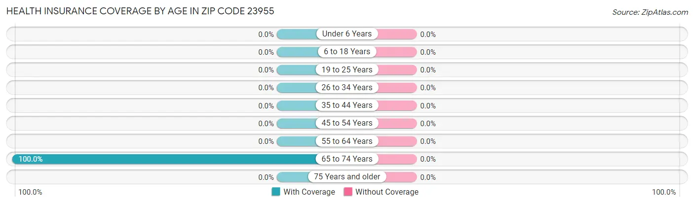 Health Insurance Coverage by Age in Zip Code 23955