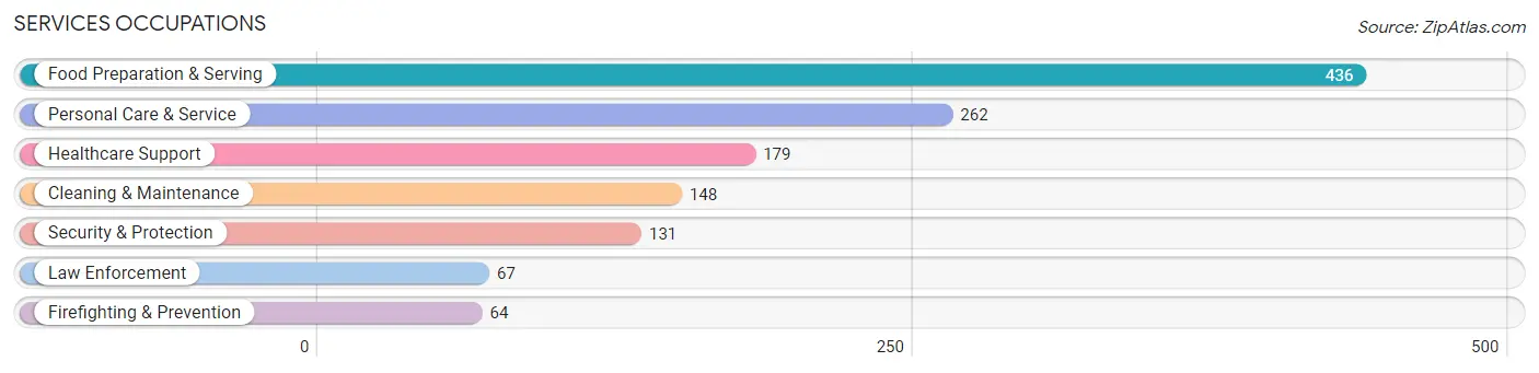 Services Occupations in Zip Code 24015