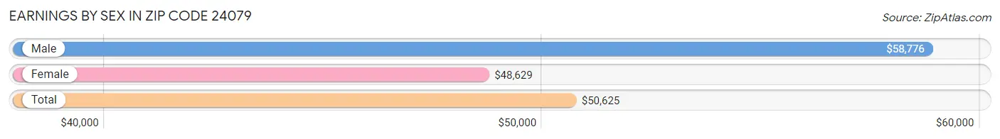 Earnings by Sex in Zip Code 24079