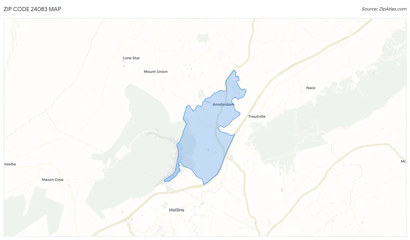 Zip Code 24083 Map