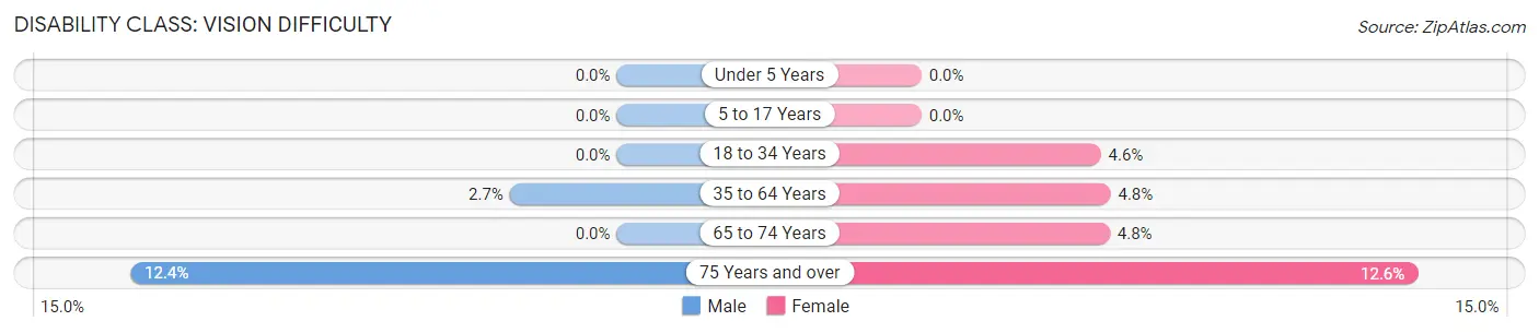 Disability in Zip Code 24101: <span>Vision Difficulty</span>