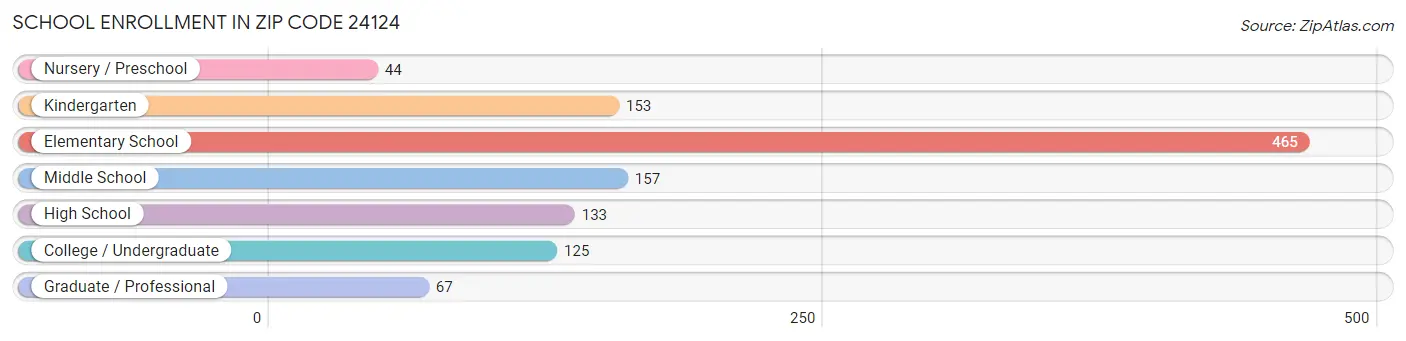 School Enrollment in Zip Code 24124