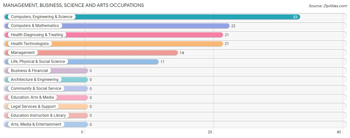 Management, Business, Science and Arts Occupations in Zip Code 24185