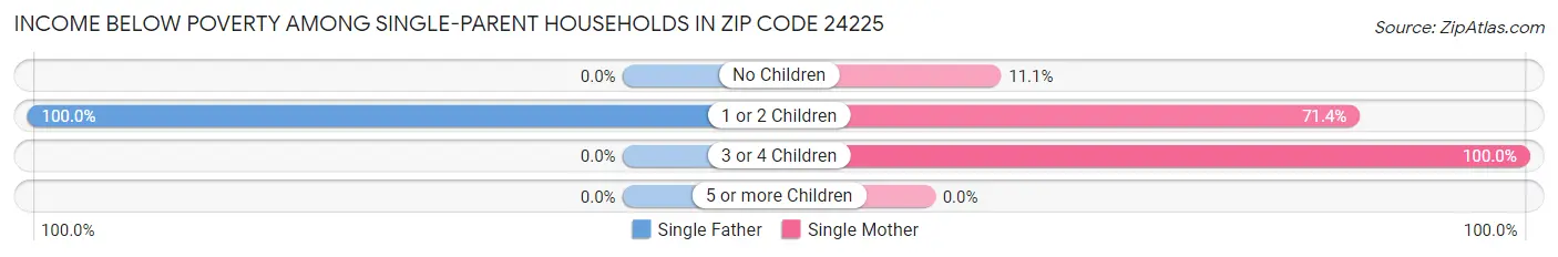 Income Below Poverty Among Single-Parent Households in Zip Code 24225
