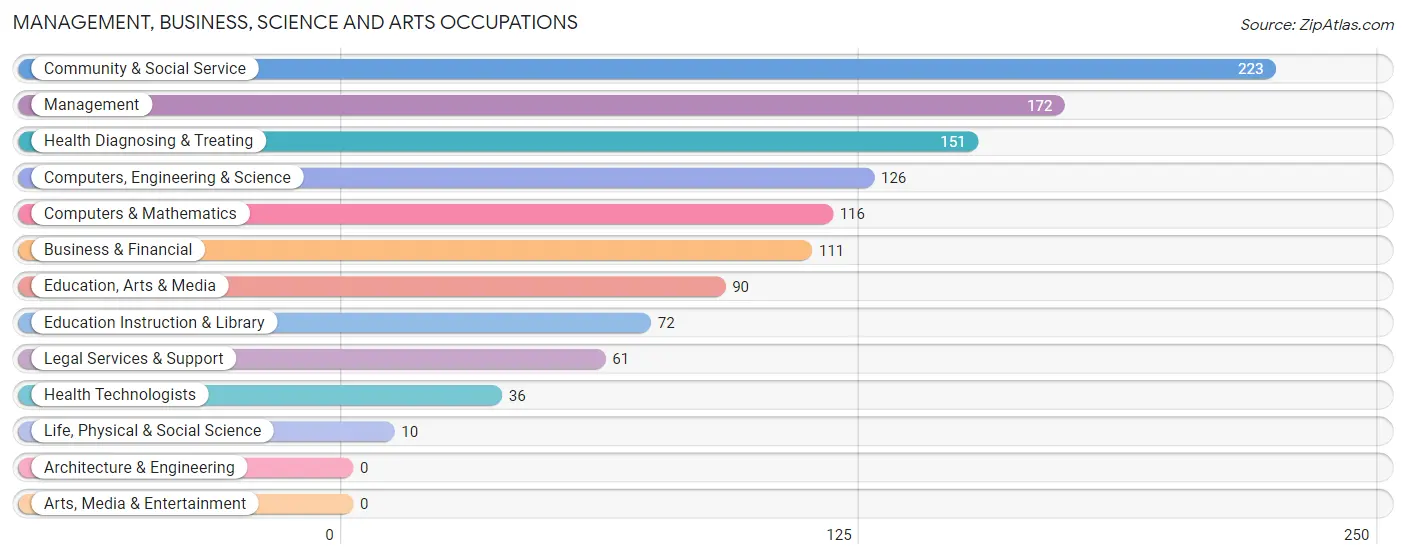 Management, Business, Science and Arts Occupations in Zip Code 24228