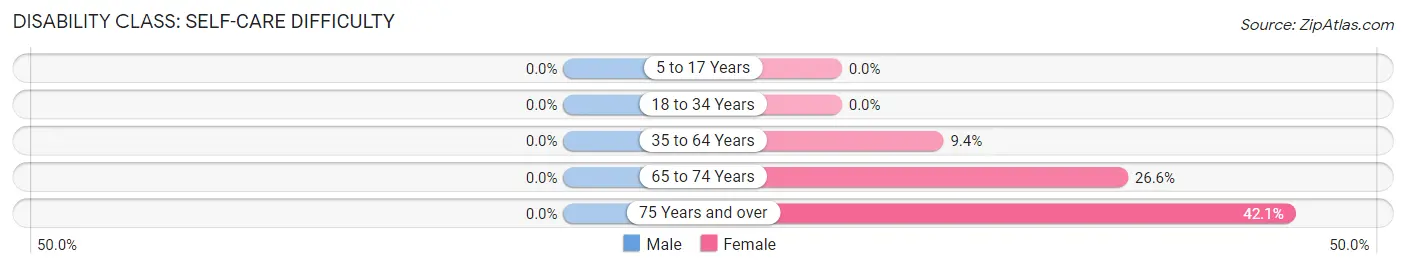 Disability in Zip Code 24243: <span>Self-Care Difficulty</span>