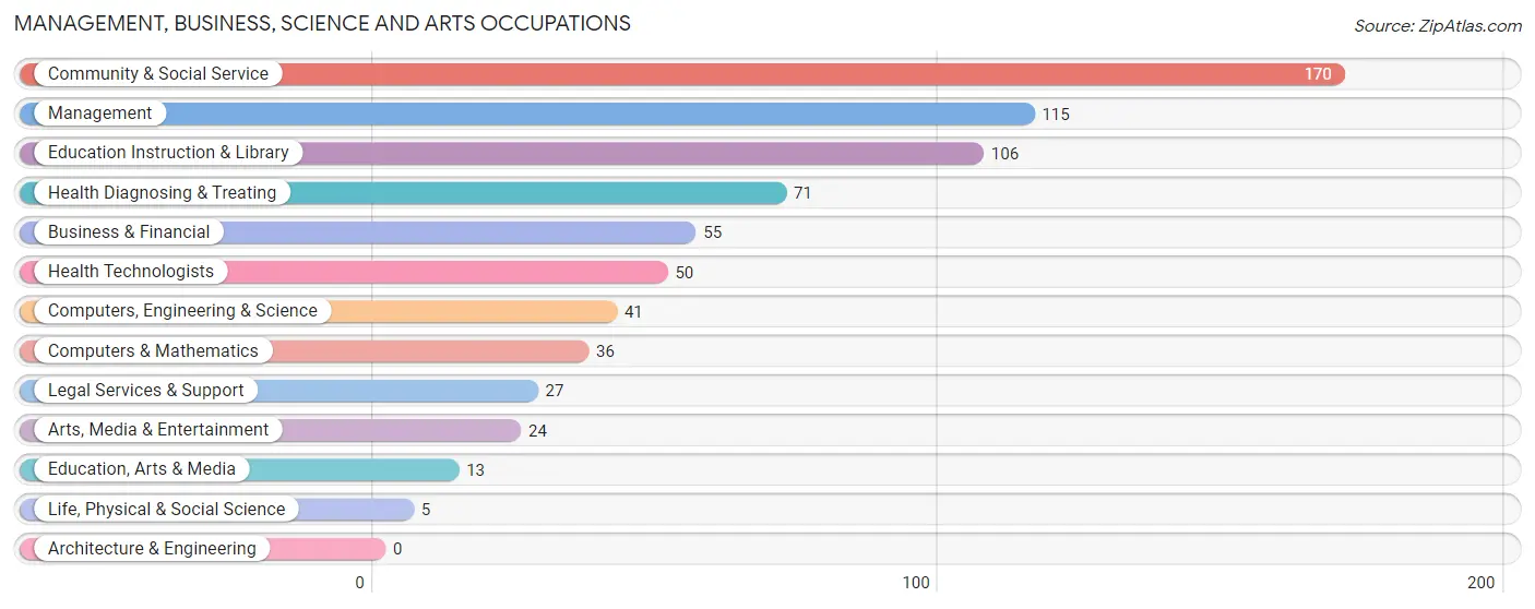 Management, Business, Science and Arts Occupations in Zip Code 24277