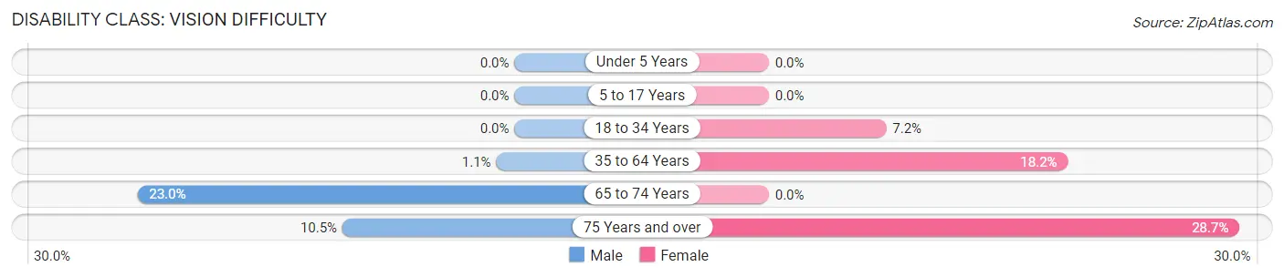 Disability in Zip Code 24277: <span>Vision Difficulty</span>