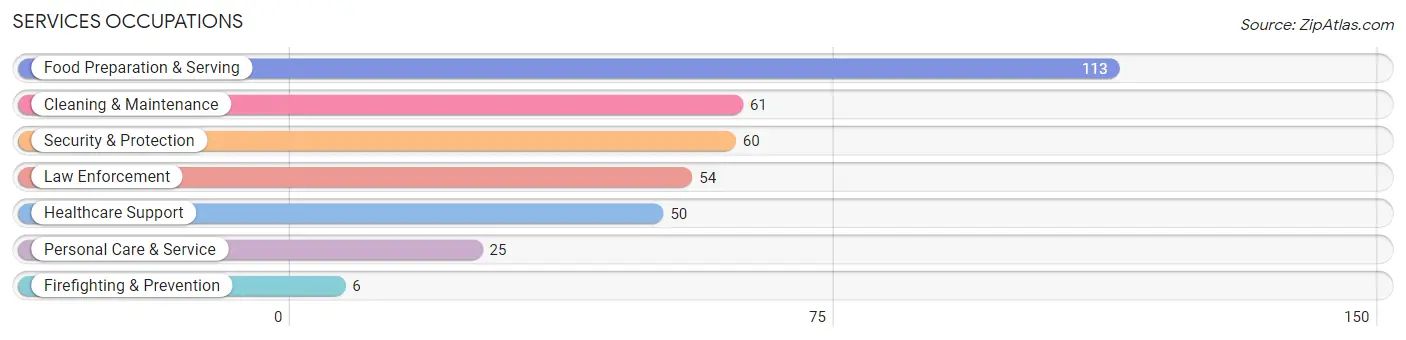 Services Occupations in Zip Code 24340