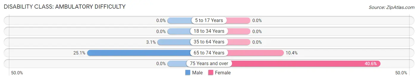 Disability in Zip Code 24467: <span>Ambulatory Difficulty</span>