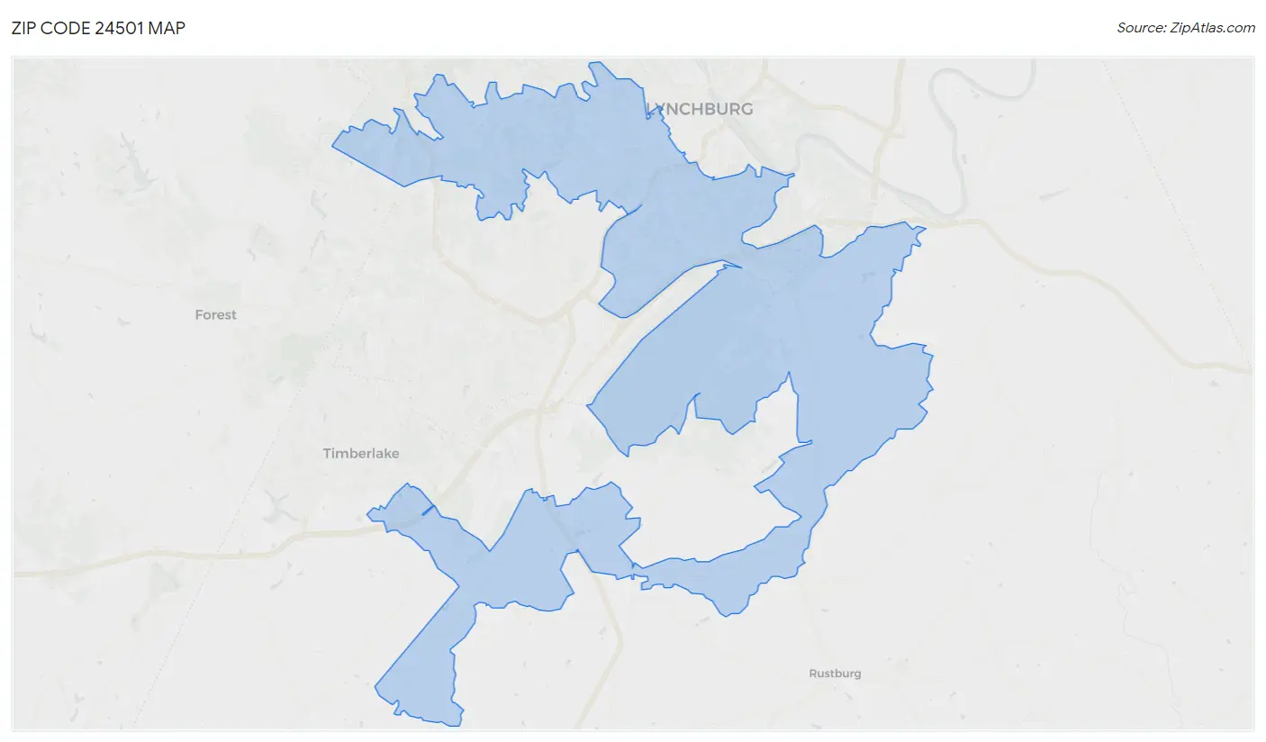 Zip Code 24501 Map