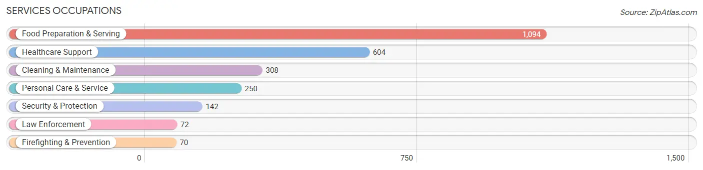 Services Occupations in Zip Code 24501