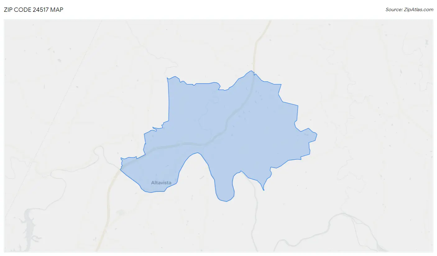 Zip Code 24517 Map