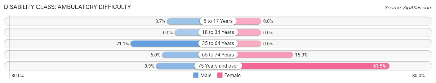 Disability in Zip Code 24520: <span>Ambulatory Difficulty</span>