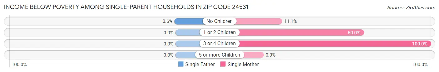 Income Below Poverty Among Single-Parent Households in Zip Code 24531