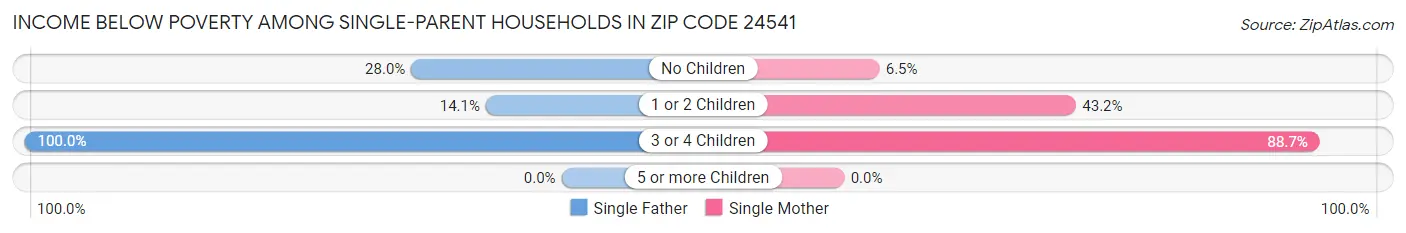 Income Below Poverty Among Single-Parent Households in Zip Code 24541