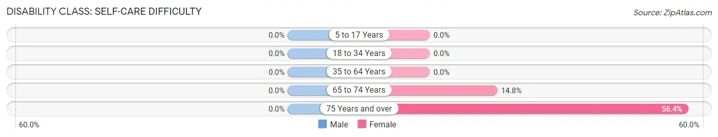 Disability in Zip Code 24553: <span>Self-Care Difficulty</span>