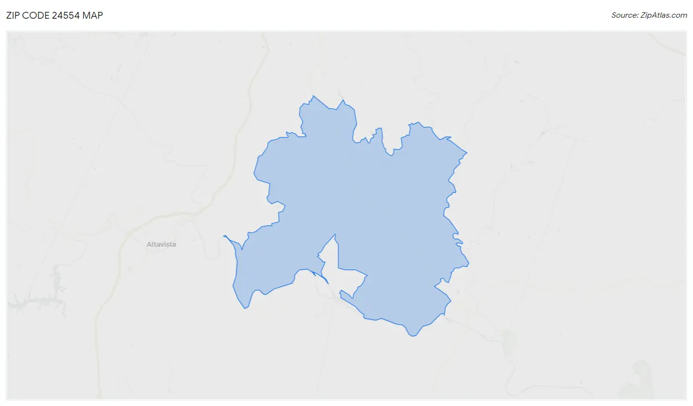 Zip Code 24554 Map