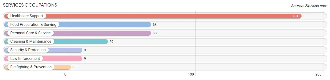 Services Occupations in Zip Code 24574