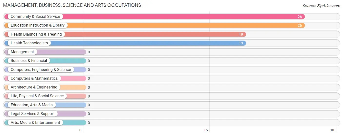 Management, Business, Science and Arts Occupations in Zip Code 24622