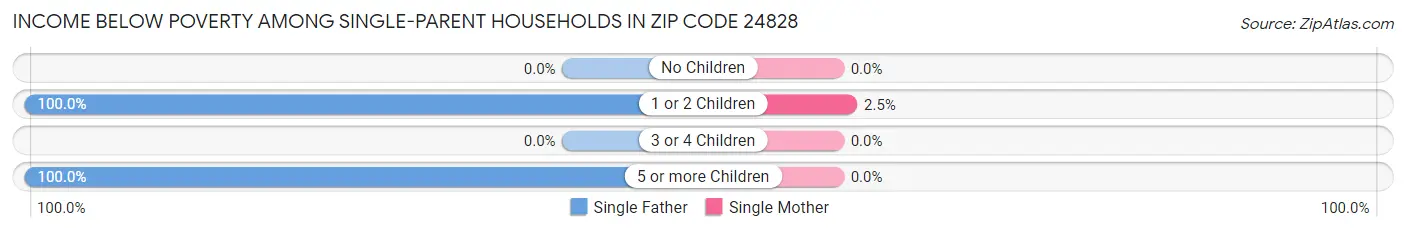 Income Below Poverty Among Single-Parent Households in Zip Code 24828
