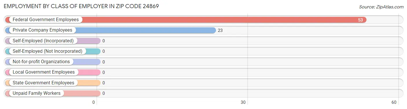 Employment by Class of Employer in Zip Code 24869