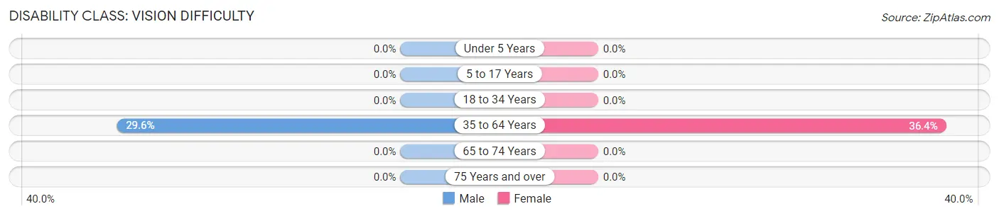 Disability in Zip Code 24869: <span>Vision Difficulty</span>