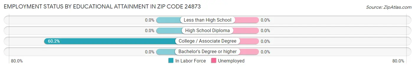 Employment Status by Educational Attainment in Zip Code 24873