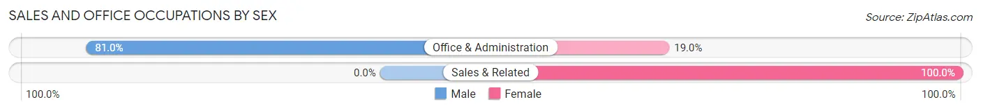 Sales and Office Occupations by Sex in Zip Code 24874