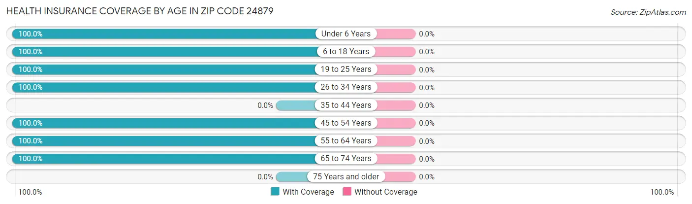Health Insurance Coverage by Age in Zip Code 24879