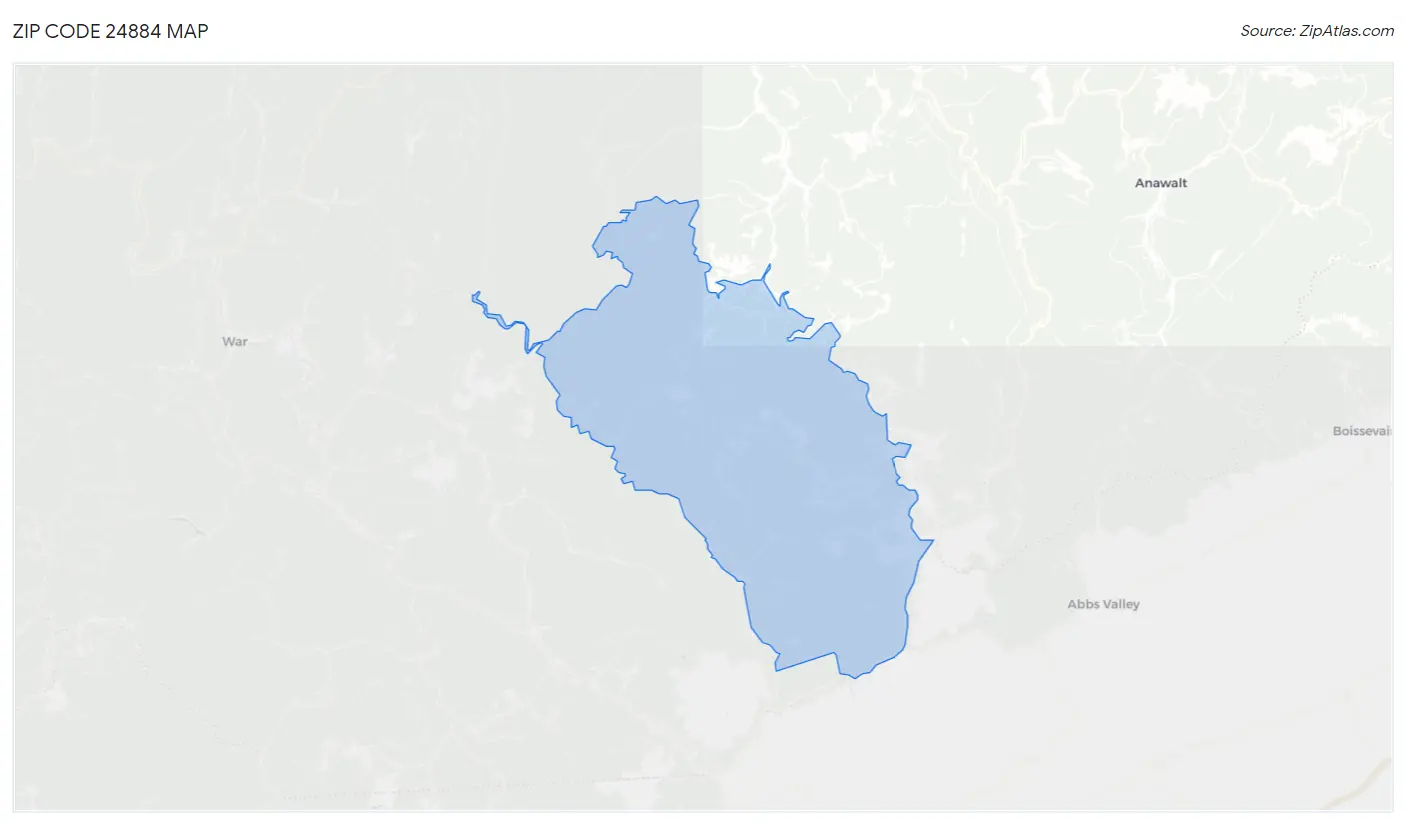 Zip Code 24884 Map